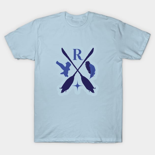 blue raven house wizarding school logo T-Shirt by Qaws